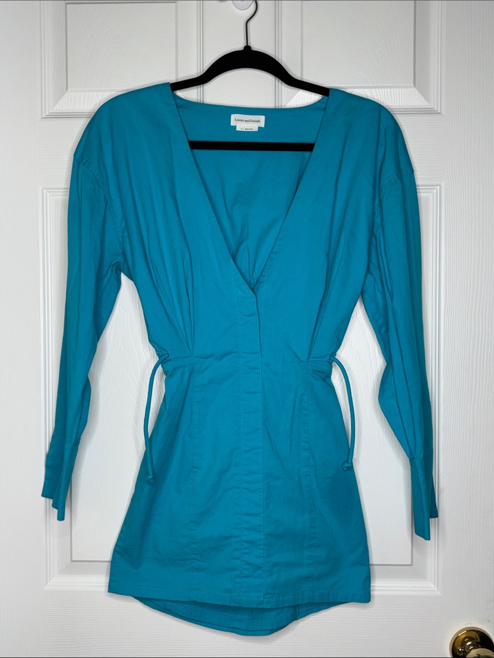 Lovers and Friends Rockaway Mini Dress Cerulean Blue Statement Dress Size XS